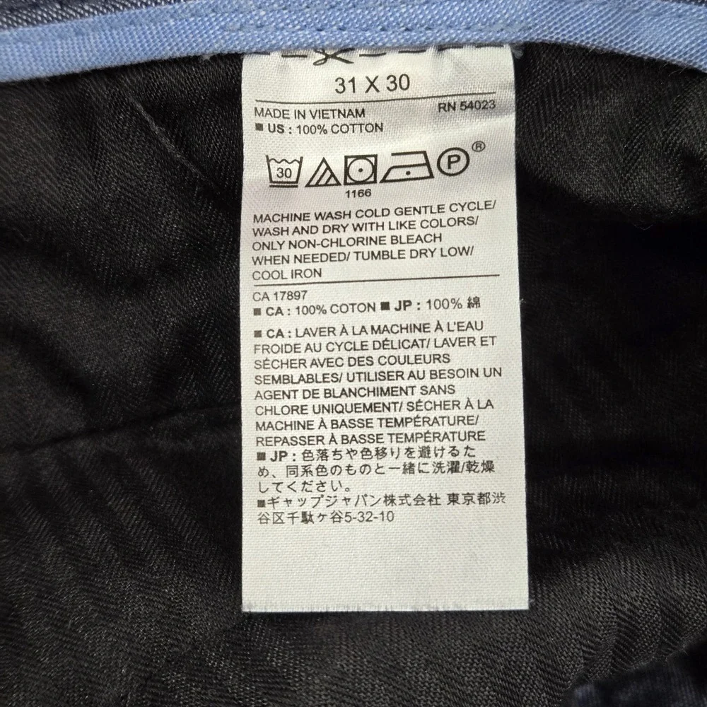 Banana Republic Men Pants 31X30 Blue Check Chino Aiden‎ Fit Button Slim